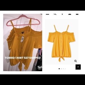 Torrid yellow crop top